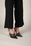 Ciza Three-Stripe Buckle Detailed Black Patent Leather Black 10 cm Women's Stiletto, High Heels - 5