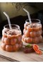 2 Pieces of Borosilicate Heat-Resistant Presentation Cups with Grape Design, Beaded Grape Glass Coffee Presentation Cups