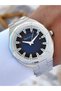 Special Design Calendar Silver-Navy Blue Color Waterproof Steel Band Men's Wristwatch - 2