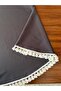 Anthracite Fringe Tasseled Round Tablecloth - Liquid Proof and Care Free - 3