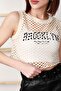 Women's Printed Mesh Sweater - 5