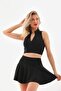 Flared Cut Tennis Skirt Crop Set with Shorts - 2