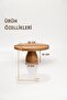 Justwood Lucca 25 Cm Wooden Round Cake Presentation Serving Plate with 10 Cm Foot - 3