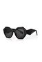 Nairobi Black Geometric Oversize Women's Sunglasses - 4