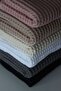 Waffle Baby Blanket 100% Cotton - 75X80 cm - Swaddle, Towel and Multi-Purpose Use - Smoke Gray - 4