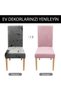 Quality Lycra Velvet Chair Cover Chair Cover Kitchen Chair Cover Chair Protection 6Pcs - 4