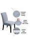 Gray Chair Cover Washable Lycra Flexible Elastic Chair Cover - 3