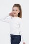 Long Sleeve Ribbed Hem and Cuff Wavy Stretch Cotton Girls' Bodysuit - 2