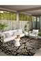 Beige Brown Themed Abstract Tree Root Cut Patterned Modern Decorative Carpet 5365 - 3