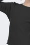 long sleeve ribbed bodysuit with Corded Fabric hem and sleeves for girls. - 3