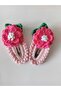 2 Pieces Handmade Cotton Snap Buckle - Bud Embroidery - 3