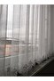 Tight 1/3 Law Pleat Tulle Curtain with Embroidered Skirt - 5