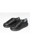 Women's Black Inner Outer Genuine Leather Casual Sports Shoes - 7