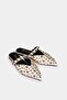 White Lori Women's Slippers with Gold Drops