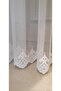 Tight 1/3 Law Pleat Tulle Curtain with Embroidered Skirt - 4