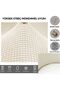 Washable Stretch Elastic Lycra Oval Chair Cover - Round Chair Cover (Cream-Color) - 4