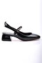 Mary Jane Black Patent Leather - Square Toe, Helmet, Short Block Heels - 4