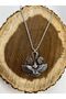 Stainless Steel Medallion Flying Eagle Silver Color Glossy Non-Tarnish Steel Pendant Unisex Necklace - 6