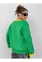 Unisex Brazil Printed V-Neck Sleeves and Collar Yellow Cuff Oversize Winter Sweatshirt Hoodie - 4