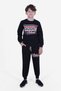3-Piece Xtreme-Casual-New York Round Neck Printed Boys' Black-Grey-Smoked Tracksuit Set - 2