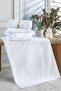 Set of 2 White Foot Towels 50x70 cm