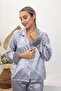 Women's satin Pajama Set fur plush furry - 5