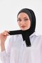 Women's Hijab with Snap Neck Collar and Stones - Standard - 3
