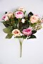 Artificial Luxury Octopus Rose Bunch 33 cm Light Pink Pink