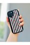 iPhone 13 Black Striped Heart Pattern Case - 2