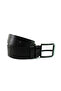 Leather Belt Black Sports Patterned 81061 - 2