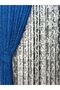 Tulle Background Curtain 2 Wings Tulle Background Curtain Lace-Up Model Ivy Pattern Dark Blue