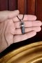 Spotted Obsidian Natural Stone Necklace, Leather Cord Necklace, Gift Item, Couple Necklace, Special Gift for Girlfriend/Boyfriend - 2