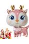 Cute Deer 4 Years Old Balloon Set, Deer Balloon, Woodland Theme Deer Balloon and Rosegold Colored Number Balloon - 2
