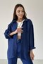 Fabric Off-Shoulder Oversize Shirt - 3