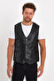 Leather Black Vest - 5