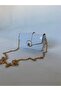 White Patent Leather Mini Women's Crisscross Straps Bag with Gold Chain Accessory Detail - Stylish Bag - 2