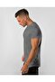 Men's Gray Basic 100% Cotton Crew Neck T-shirt - 2