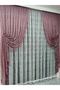 2 Wing Tulle Background Curtain, Slub Pattern, Gathered Model Background Curtain, Dried Rose - 8