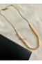 Non-tarnishing stainless steel thin Italian chain necklace with a tiered design. - 2