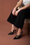 Ciza Three-Stripe Buckle Detailed Black Patent Leather Black 10 cm Women's Stiletto, High Heels - 7