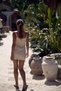 Beige Dress with Piped Detail - 2