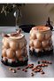 2 Pieces of Borosilicate Heat-Resistant Presentation Cups with Grape Design, Beaded Grape Glass Coffee Presentation Cups - 2