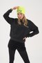 Women's Neon Green Slogan Warm Fleece Fleece - 6