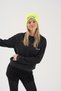 Women's Neon Green Slogan Warm Fleece Fleece - 5