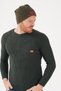 Men's Khaki Warm Fleece Beanie with Slogan