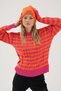 Women's Neon Orange Slogan Warm Fleece Beanie - 2