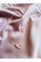 Pink Enamel Eye Detail Heart Necklace - 2