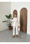Natural Waist Tie Lanyard Detailed Wide Sleeve Shirt Pants Set - 7