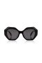 Nairobi Black Geometric Oversize Women's Sunglasses - 5