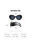Nairobi Black Geometric Oversize Women's Sunglasses - 7